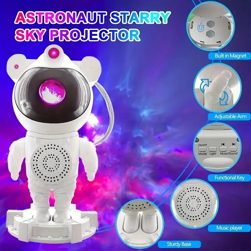 Astronauta Proyector De Galaxia Bluetooth