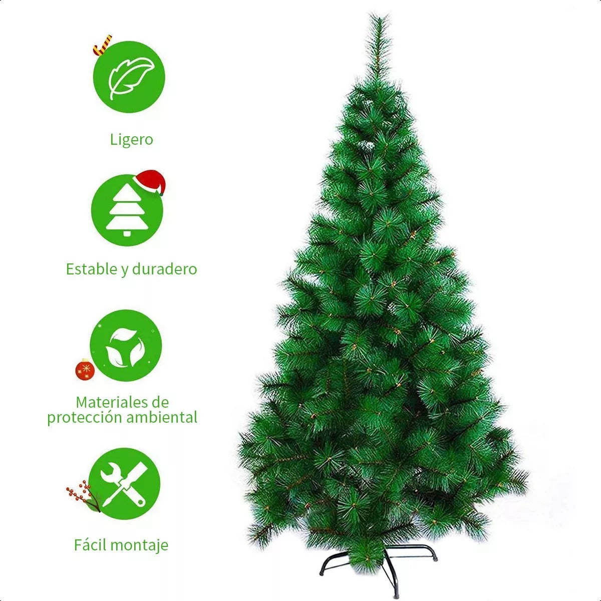 Árbol De Navidad Pino Frondoso Verde